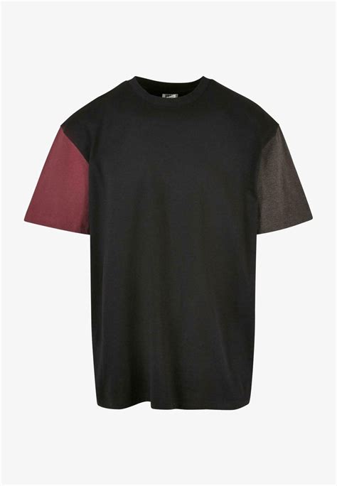 Urban Classics Oversized Colorblock T Shirts Print Blacksort