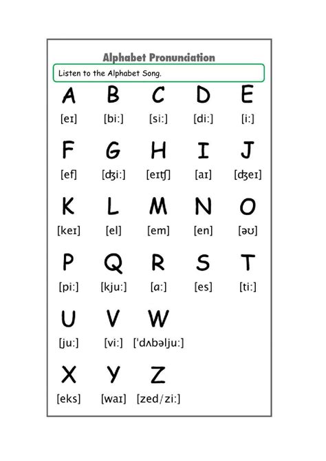 Alphabet Pronunciation Exercise Live Worksheets