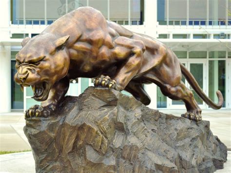 Outdoor Life Size Bronze Panther Sculpture Statue Wildlife Sculptures