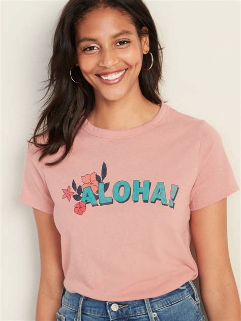 Hawaii Graphic Tee For Women Old Navy Womens Christmas Shirts Tees For Women T Shirts For