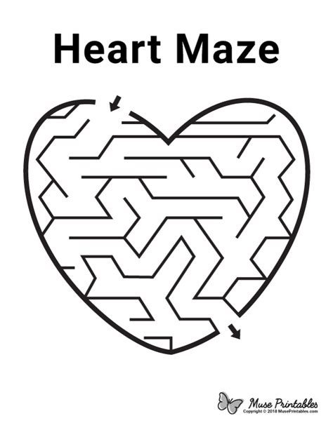 Free Printable Heart Maze Download It At