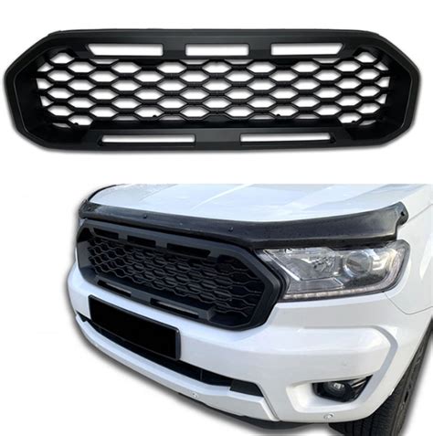 Front Mesh Grill For Ford Ranger Px3 2018 2021 Xl Xls Xlt Black