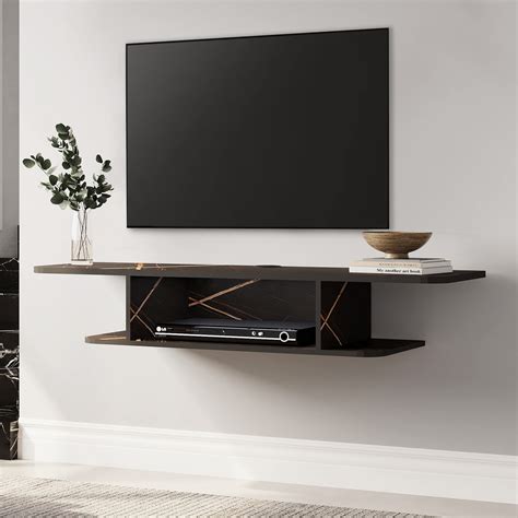 Fitueyes Floating Tv Shelf Wall Mounted Media Console Tv Stand