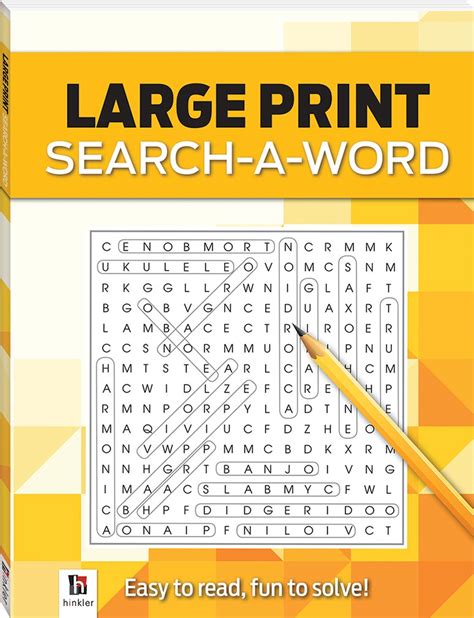 Search A Word 1 Yellow Large Print Puzzles Series 4 Word Search