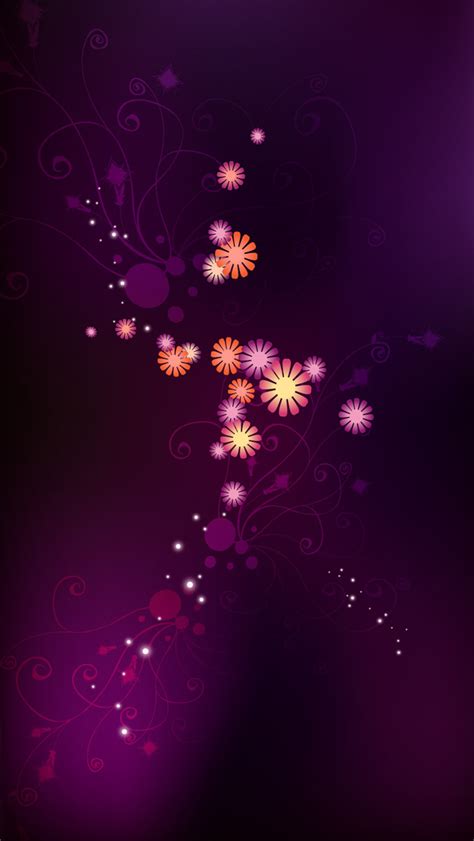 Abstract Purple Flowers Iphone Wallpapers Free Download