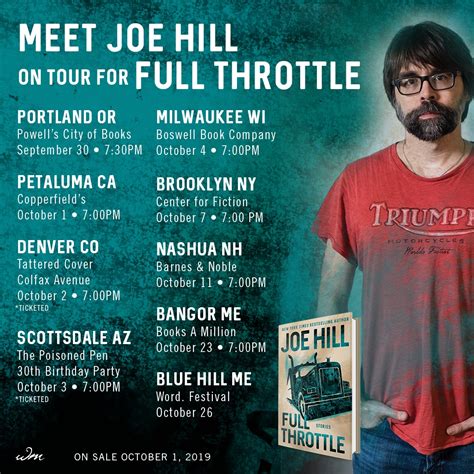 Joe Hill Announces Full Throttle Book Tour