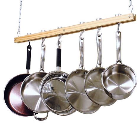 And a depth of 8 in. The Best Hanging Pot Racks For Your Kitchen | Epicurious