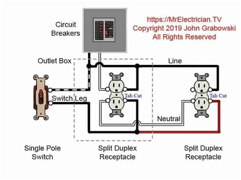 An initial consider a circuit diagram may be complex, yet if you could read a train map, you can check out schematics. Outlet Feed & Switch for 2 Split Outlets | Mr. Electrician