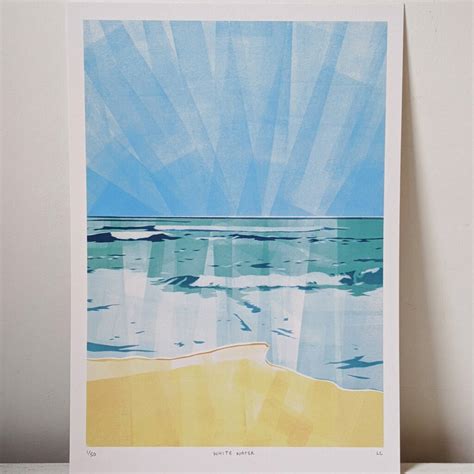 White Water Coastal Fine Art Print By Slow Sunday