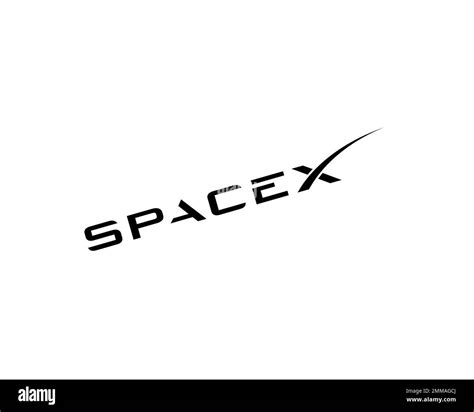 Spacex Rotated White Background Logo Brand Name Stock Photo Alamy