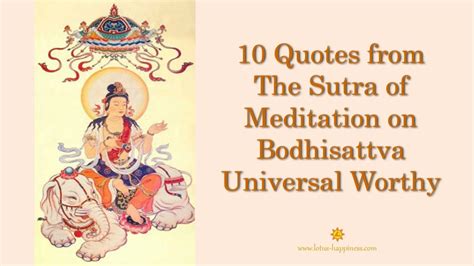 10 Quotes From The Sutra Of Meditation On Bodhisattva Universal Worthy