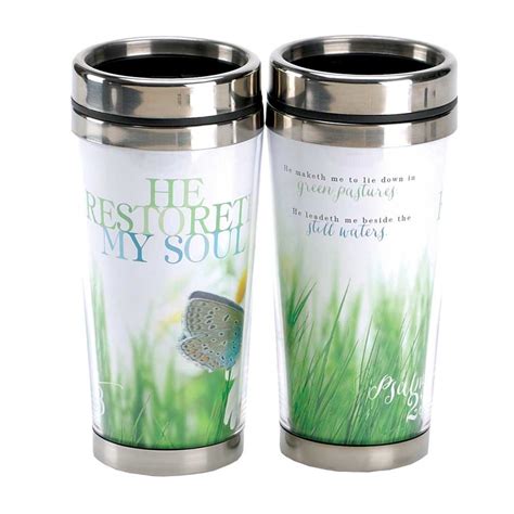 Buy Restored My Soul Psalms 16 Oz Stainless Steel Insulated Travel Mug