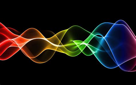 Hd Wallpaper Multicolored Wavelengths Smoke Waves Rays Light