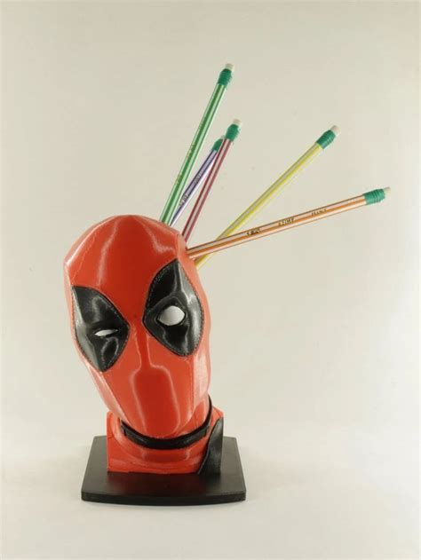 Deadpool Superhero Pencil Holder Desk Organizer Décor Geek Deadpool