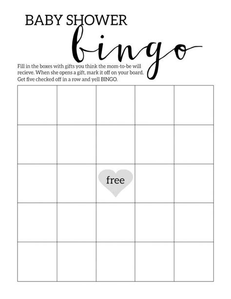 Printable Baby Shower Bingo Cards With Pictures Printable Bingo Cards