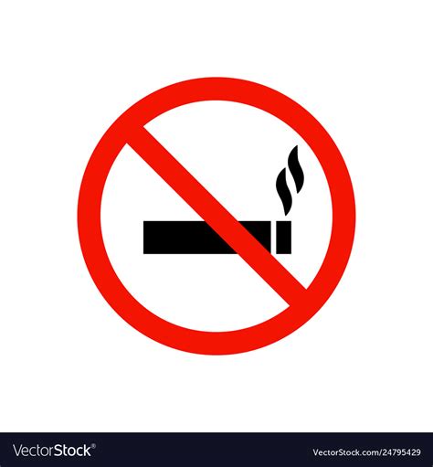 No Smoking Prohibiting Sign Royalty Free Vector Image