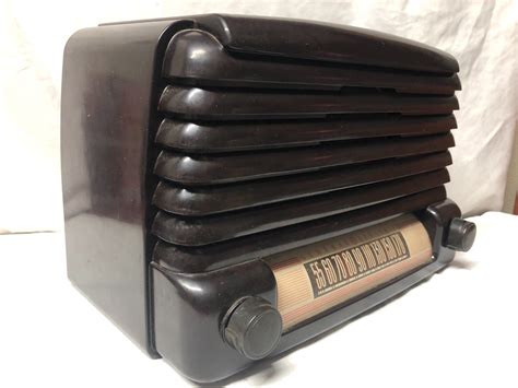 Vintage Ge Bakelite Tube Radio Model 107 Brown 1950s General Electric