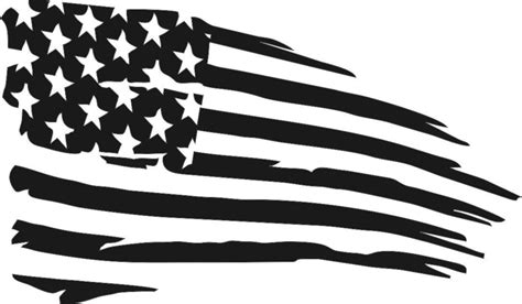 American Flag Distressed Usa Vinyl Decal Ripped Window Sticker Car