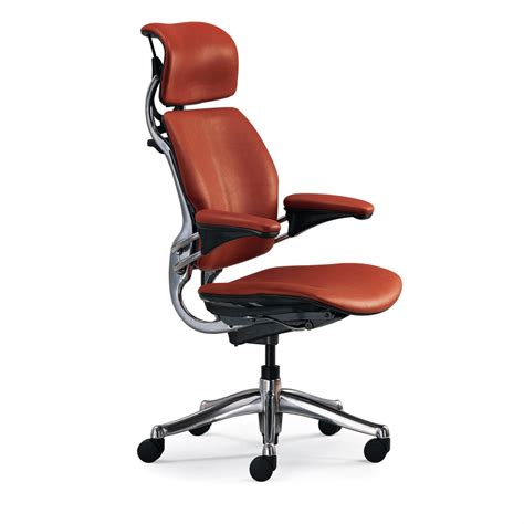 Ergonomic Office Chair Leather Brown 