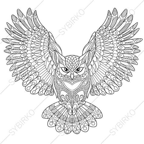 Owl Coloring Page Animal Coloring Book Pages For Adults