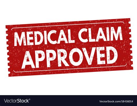 Medical Claim Approved Sign Or Stamp Royalty Free Vector