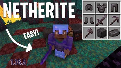 How To Get Netherite Armor Ingot Weapon Tools In Minecraft 1165 Youtube