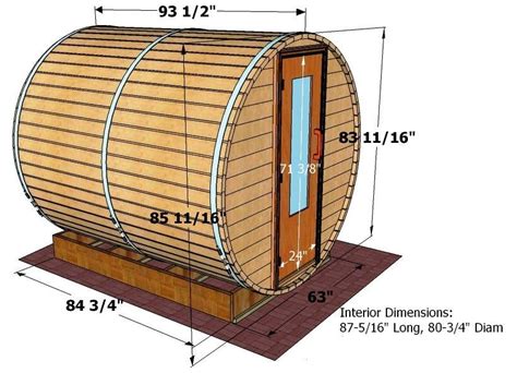 8 Foot X 7 Foot Barrel Sauna Wood Fired Heater Barrel Sauna Sauna