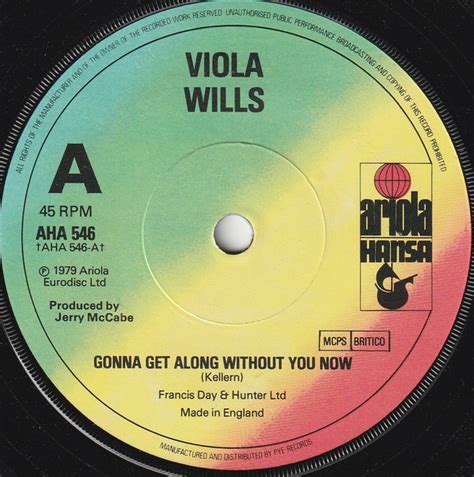 Viola Wills Gonna Get Along Without You Now Discogs
