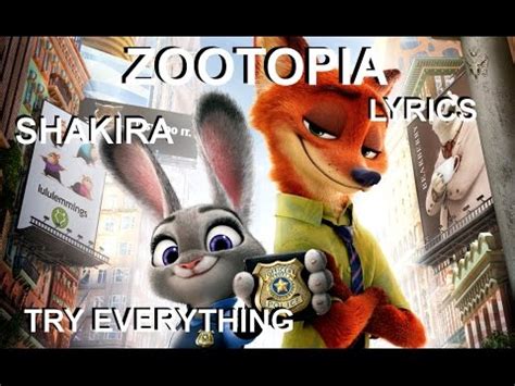 I messed up tonight, i lost another fight i still mess songwriters: Zootopia - Shakira - Try Everything LYRICS VIDEO - YouTube