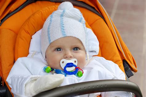 Little Baby Boy With Blue Eyes Stock Image Image Of Baby