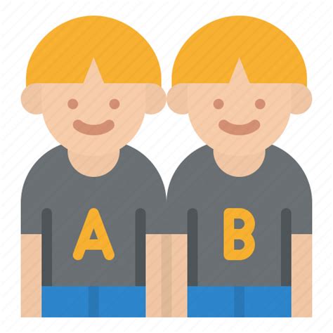 Boy Kids Sibling Twins Icon Download On Iconfinder