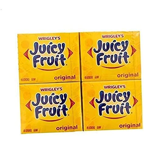 Wrigleys Juicy Fruit Original Gum Juicy Fruit Gum Each Pack 15