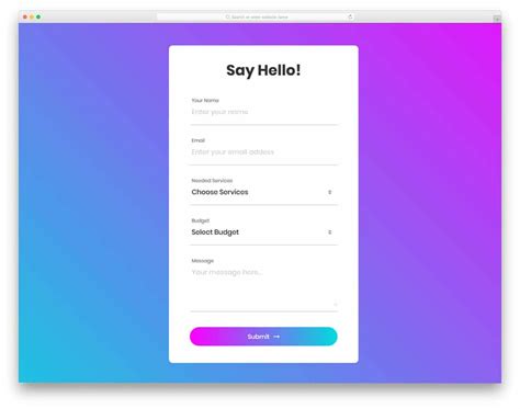 36 Cordial Html Form Design Examples For Beginners 2021 Uicookies