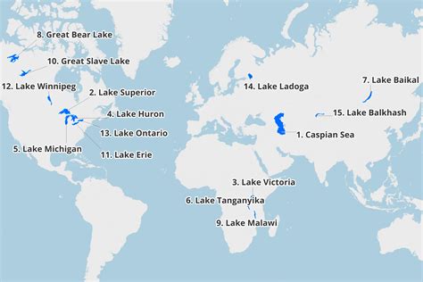 The Largest Lakes In The World Mappr