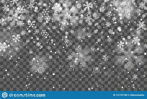 Christmas Snow Falling Snowflakes On Dark Background Snowflake