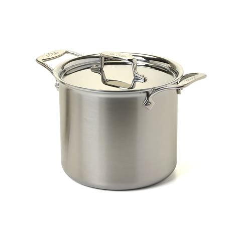 All Clad D Brushed Stainless Steel Qt Tall Stock Pot With Lid Reviews Wayfair