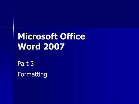 Ppt Microsoft Office Word 2007 Powerpoint Presentation Free Download