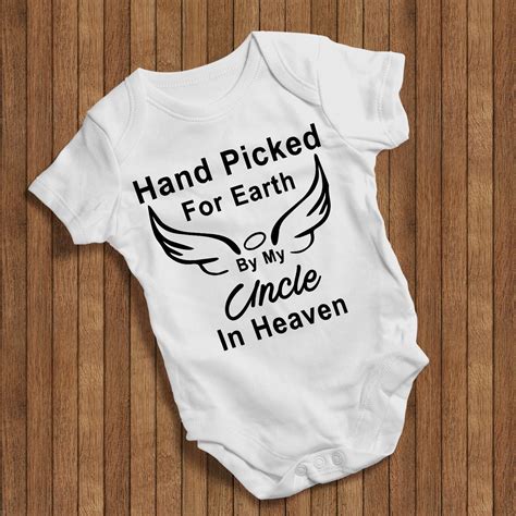 Hand Picked For Earth By My Uncle In Heaven Funny Humor Hip | Etsy