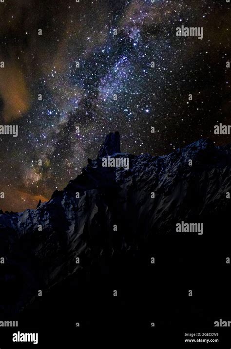 Milky Way On Italian Alps Stock Photo Alamy