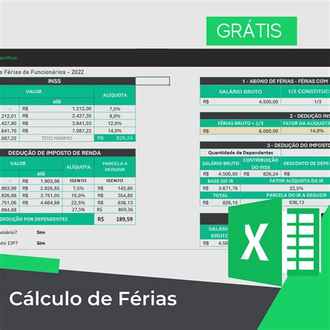 Cálculo De Férias Em Excel Smart Planilhas