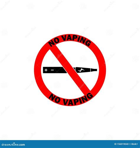 Vaping Not Allowed Sign With Vaporizer Vector Illustration