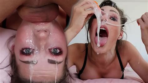 Sloppy Upside Down Throat Fuck Balls Deep Facefucking With Young