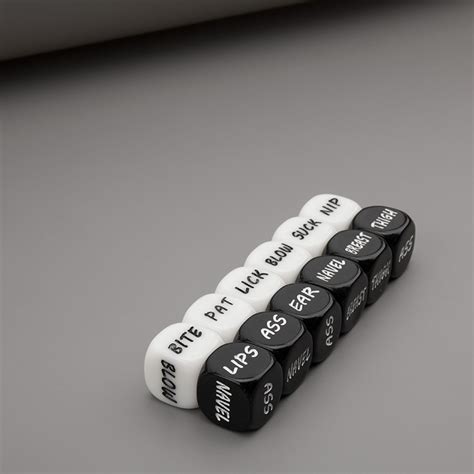1 Pair Black White Sex Dice Foreplay Adult Games English Words Erotic