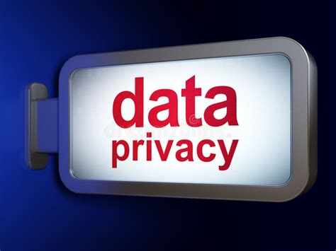 Protection Concept Data Privacy On Billboard Background Stock