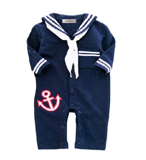Stylesilove Newborn Infant Toddler Baby Boy Sailor Anchor Cosplay