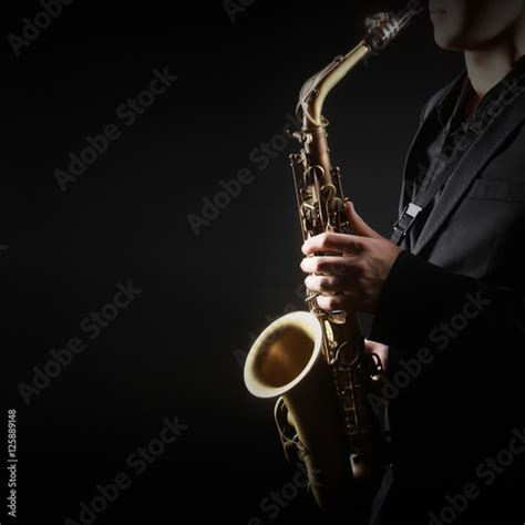 Saxophone Player Saxophonist Playing Sax Alto Stock Photo And Royalty