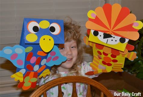 Making Paper Bag Puppets Your Own Or With A Kit Our Daily Craft