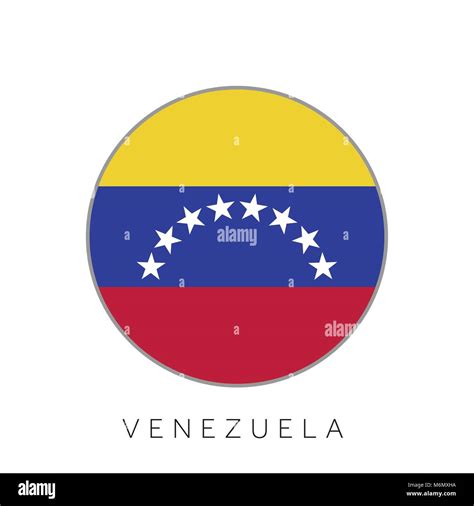 Venezuela Flag Round Circle Vector Icon Stock Vector Image And Art Alamy