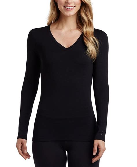Cuddl Duds Softwear Long Sleeve V Neck Top And Reviews Tops Women