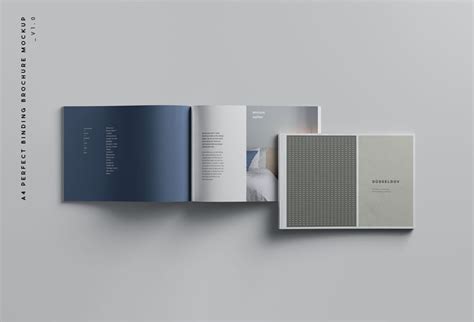 landscape perfect binding brochure mockup square brochure brochures mockups brochure